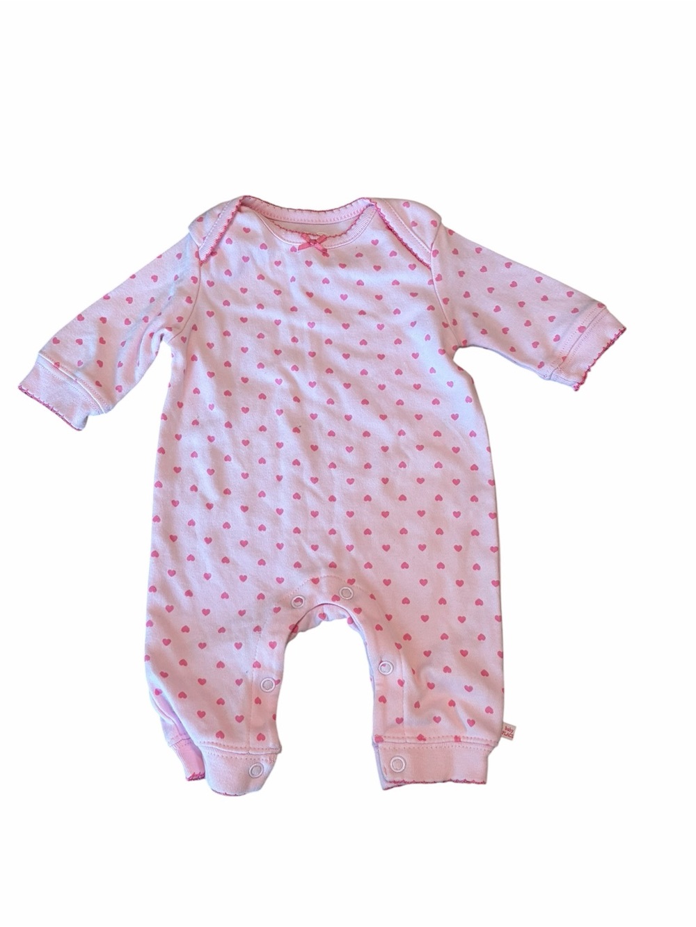 The Children’s Place Pink Heart Baby Sleeper Romper – Up to 7 lbs